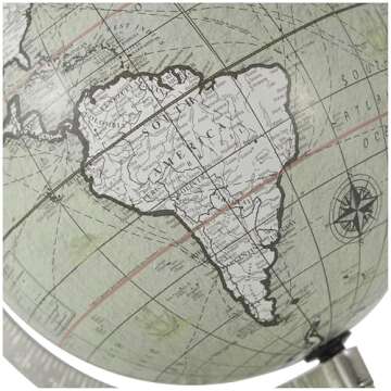 Deco 79 Marble Globe - Elegant Educational Decor