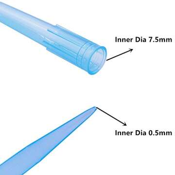 Eowpower 500 Pieces Clear Blue 1000 ul 1 ml Laboratory Lab Plastic Liquid Pipette Pipettor Tips