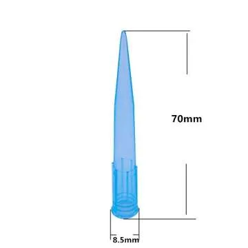 Eowpower 500 Pieces Clear Blue 1000 ul 1 ml Laboratory Lab Plastic Liquid Pipette Pipettor Tips