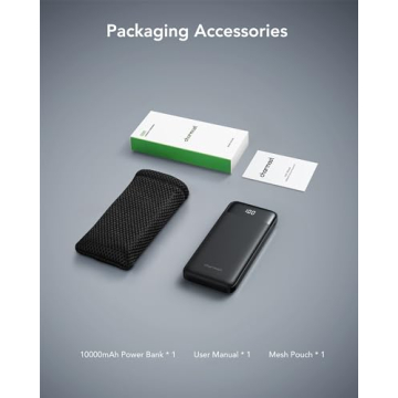 Slim Portable Charger with Built-in Cables 10000mAh