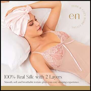 ennva 22 Momme Silk Sleep Cap for Healthy Hair
