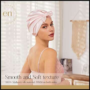 ennva 22 Momme Silk Sleep Cap for Healthy Hair