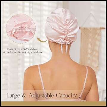 ennva 22 Momme Silk Sleep Cap for Healthy Hair