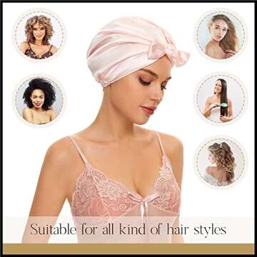 ennva 22 Momme Silk Sleep Cap for Healthy Hair