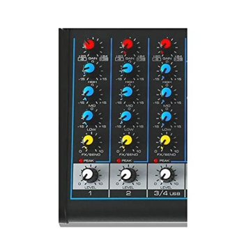 Pyle 4 Channel Audio Mixer with USB and Bluetooth
