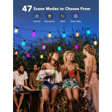 Govee Smart Outdoor String Lights 96ft RGBIC with Dimmer