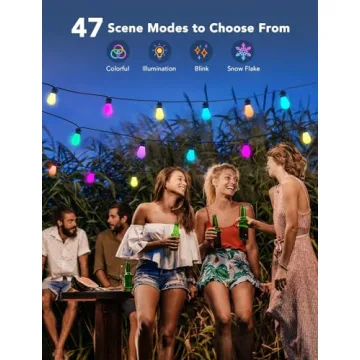 Govee Smart Outdoor String Lights 96ft RGBIC with Dimmer