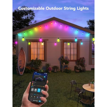 Govee Smart Outdoor String Lights 96ft RGBIC with Dimmer