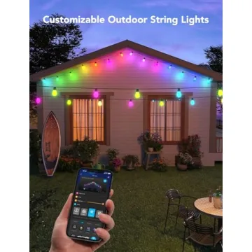 Govee Smart Outdoor String Lights 96ft RGBIC with Dimmer