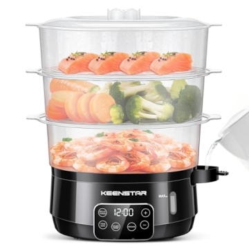 Keenstar 13.7QT Electric Food Steamer: Efficient & Healthy Cooking