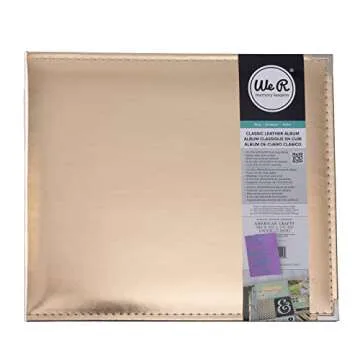 We R Memory Keepers 12x12 Gold Faux Leather Photo Album with Page Protectors