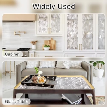 rabbitgoo Crystal Stained Glass Window Privacy Film 3D