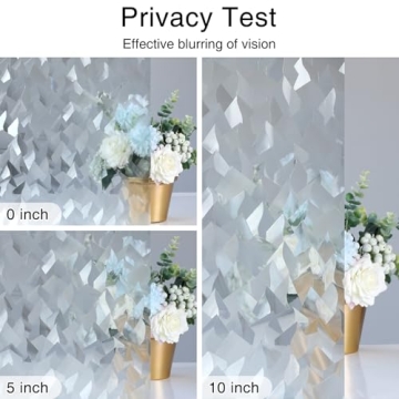 rabbitgoo Crystal Stained Glass Window Privacy Film 3D