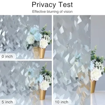 rabbitgoo Crystal Stained Glass Window Privacy Film 3D