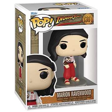 POP Indiana Jones: Raiders of The Lost Ark - Marion Ravenwood Funko Vinyl Figure (Bundled with Compatible Box Protector Case), Multicolor, 3.75 inches