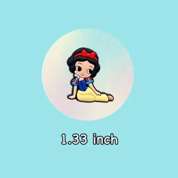 Tashrasia 22Pcs Princess Shoe Charms for Clogs Sandals Bracelet Wristband Slippers Water Shoes, Cartoon Princess Shoe Decoration Charms