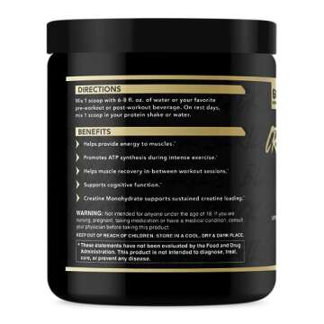 Anabolic Warfare Creatine Monohydrate, Post Workout Recovery, Increase Performance, Sustain Loading,...