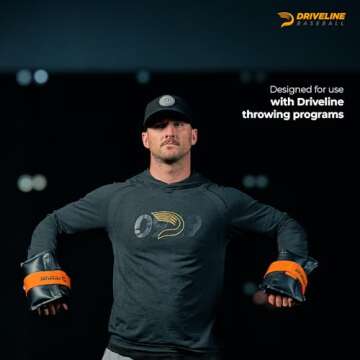 Driveline Baseball Leather Wrist Weight Set - Set of 2 (5 kg Each) - Durable Weights for Training - Adjustable