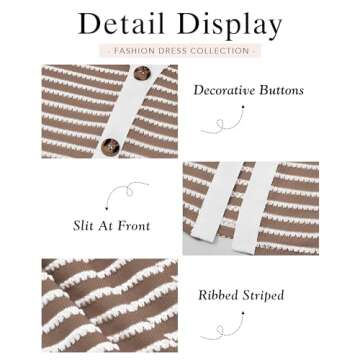 BTFBM Women Long Sleeve Ribbed Knit Midi Dress 2024