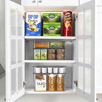 Sorbus Fridge Organizer & Pantry Storage with Lids- Clear Plastic Freezer Organizer Bins- MultiPurpo...