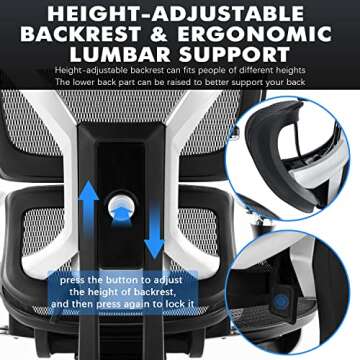 Ergonomic Big and Tall Mesh Office Chair - Adjustable and Stylish