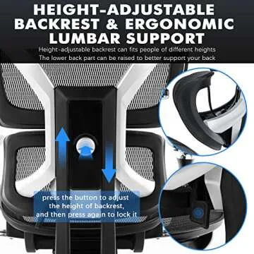 Ergonomic Big and Tall Mesh Office Chair - Adjustable and Stylish