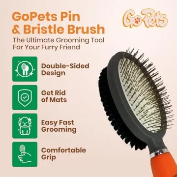 GoPets Double-Sided Brush for Dogs and Cats Grooming