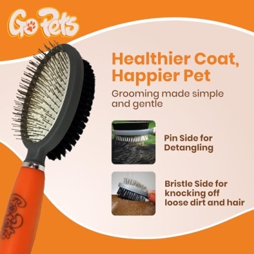 GoPets Double-Sided Brush for Dogs and Cats Grooming