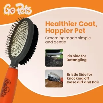 GoPets Double-Sided Brush for Dogs and Cats Grooming