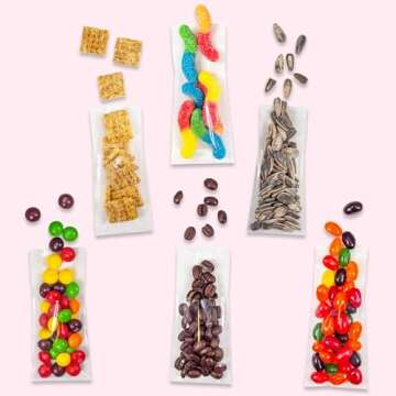 888 Display USA®- 2" x 3" 100 Bags Crystal Clear Resealable Cello/Cellophane Bags for Treat, bakery, candle, soap, cookie Bags w/Adhesive Seal