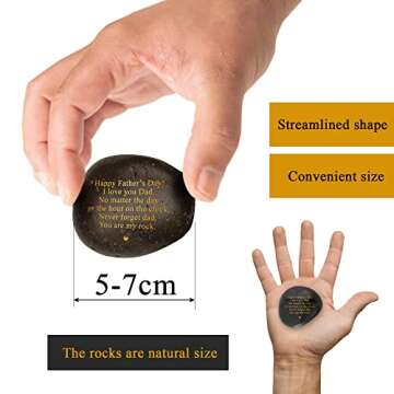 VELENTI Unique Fathers Day Gifts for Men - Engraved Father's Day Gifts for Dad from Son - Heart-Warming You are My Rock Fathers Day Gifts from Daughter - Gifts for Men Who Have Everything