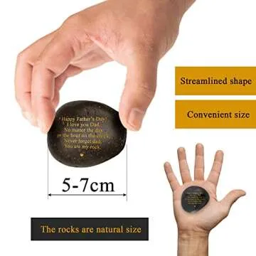 VELENTI Unique Fathers Day Gifts for Men - Engraved Father's Day Gifts for Dad from Son - Heart-Warming You are My Rock Fathers Day Gifts from Daughter - Gifts for Men Who Have Everything