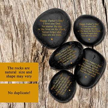 VELENTI Unique Fathers Day Gifts for Men - Engraved Father's Day Gifts for Dad from Son - Heart-Warming You are My Rock Fathers Day Gifts from Daughter - Gifts for Men Who Have Everything