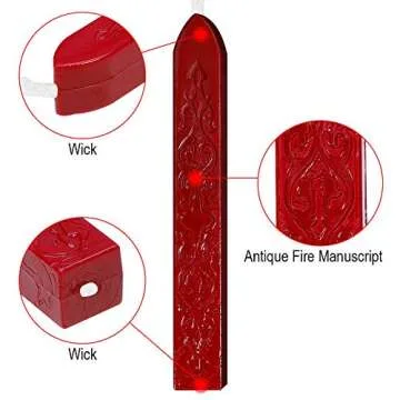 Anezus 26Pcs Antique Sealing Wax Sticks with Wicks for Postage Letter Retro Vintage Wax Seal Stamp, Assorted Colors