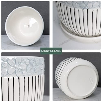 Stylish Ton Sin Grey Flower Pots Set for Indoor and Outdoor Gardening