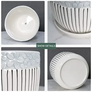 Stylish Ton Sin Grey Flower Pots Set for Indoor and Outdoor Gardening