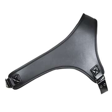 Men's Faux Leather One-shoulder Armor Body Chest Belt Bulldog Harness Adjustable Buckles for Clubwear Costume