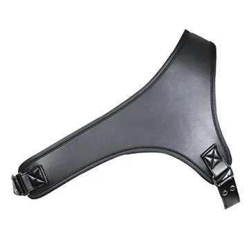 Men's Faux Leather One-shoulder Armor Body Chest Belt Bulldog Harness Adjustable Buckles for Clubwear Costume