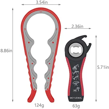 Ergonomic 5-in-1 Jar and Bottle Opener Set for All Ages