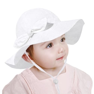 Stylish Baby Girl Sun Hat with UPF 50+ Adjustable Design