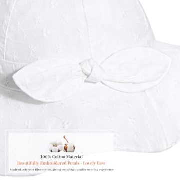 Stylish Baby Girl Sun Hat with UPF 50+ Adjustable Design