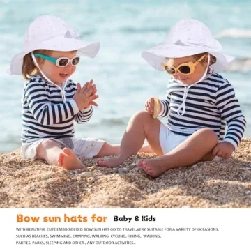 Stylish Baby Girl Sun Hat with UPF 50+ Adjustable Design