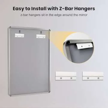 LOAAO 30X36 Brushed Nickel Bathroom Mirror for Any Decor