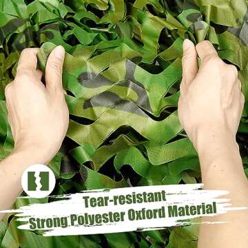 iunio Camo Netting Camouflage Netting, Camo Net Bulk Roll Camouflage Mesh Nets for Hunting Blind Dee...