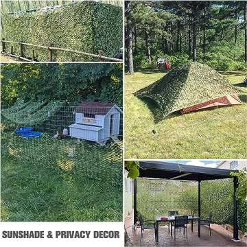 iunio Camo Netting Camouflage Netting, Camo Net Bulk Roll Camouflage Mesh Nets for Hunting Blind Deer Stand Military Party Decorations Sunshade Camping Shooting (32.8ftx4.9ft, Army Green)