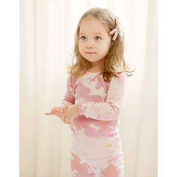 VAENAIT BABY Kids Junior 100% Cotton Sleepwear Pajamas 2pcs Set Tiedye-Milkpurplepink-251 XL