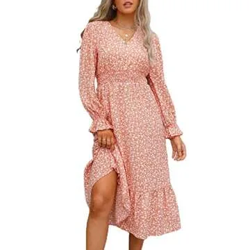 Stylish PRETTYGARDEN Long Sleeve Floral Maxi Dress