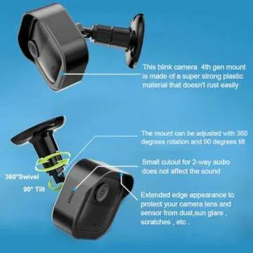All-New Blink Outdoor Camera Surveillance Mount, 3 Pack Weatherproof Protective Housing and 360 Degree Adjustable Mount with Sync Module 2 Mount (Blink Camera are Not Included)