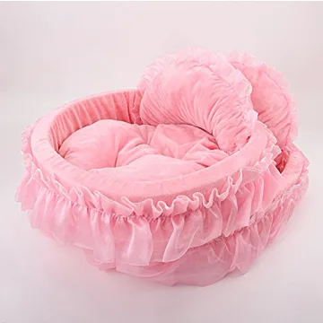 WYSBAOSHU Cute Princess Dog Bed for Cozy Comfort