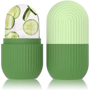 Ice for Face, Ice Face Roller, Ice Roller for Face and Eye, Reusable Beauty Ice Facial Roller for Face Skin Care Silicone Ice Stick Face Ice Mould Icing Tool, Gifts for Her